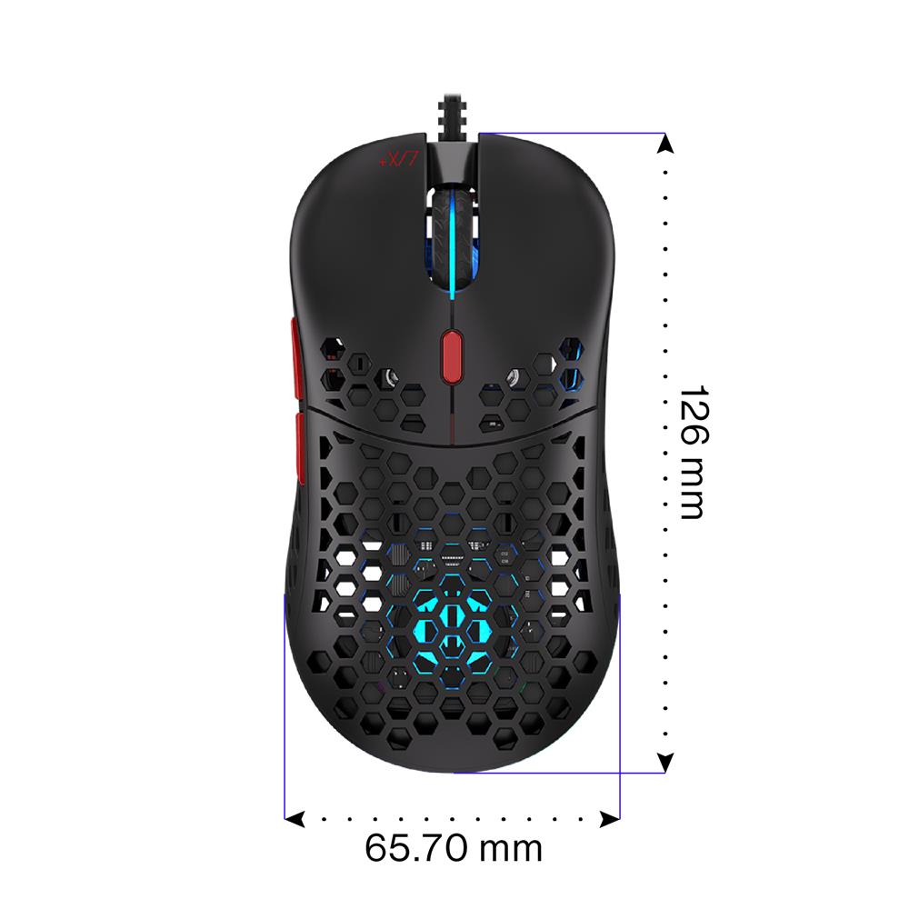 ENDORFY LIX Plus, Ultraleichte Gaming-Maus (59 g), 19000 DPI, Schwarz | EY6A001