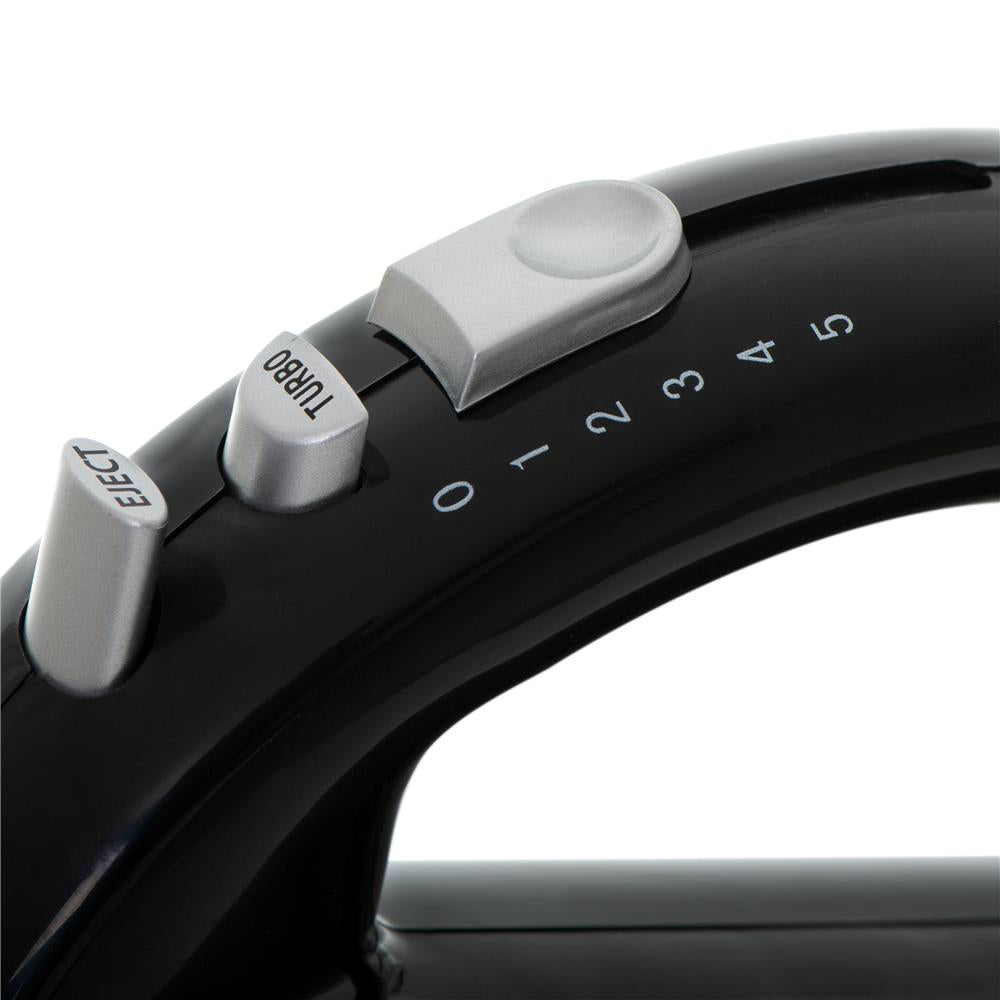 Camry CR 4218 Handmixer schwarz Handrührgerät Rührbesen Knethaken Edelstahl 5 Geschwindigkeiten
