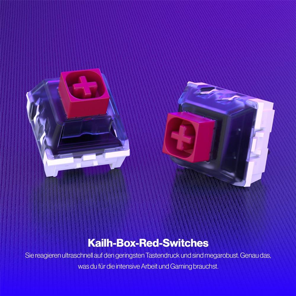 ENDORFY Thock 75 Prozent Wireless Tastatur DE Layout Kailh Box Red Schwarz