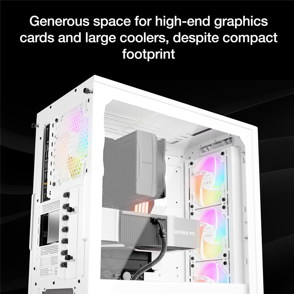 be quiet! Pure Base 501 LX White PC Gehäuse mit ARGB Lüftern