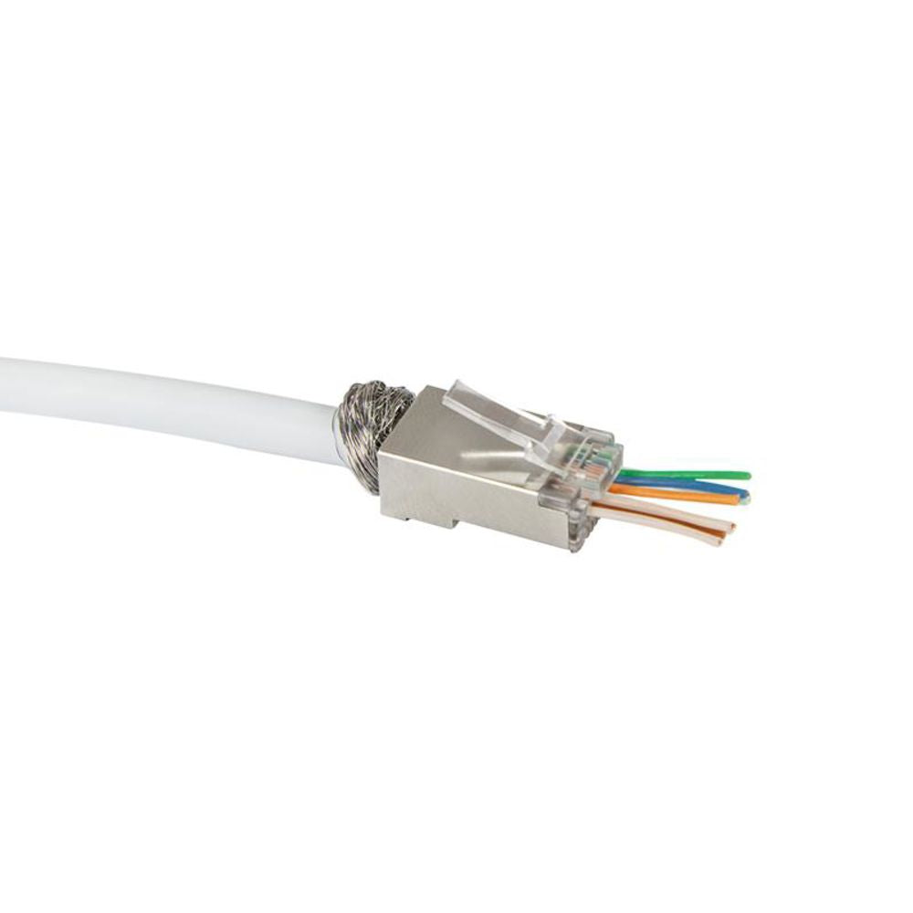 LogiLink RJ45 Modularstecker Cat 6 geschirmt vorne offen 50 Stück