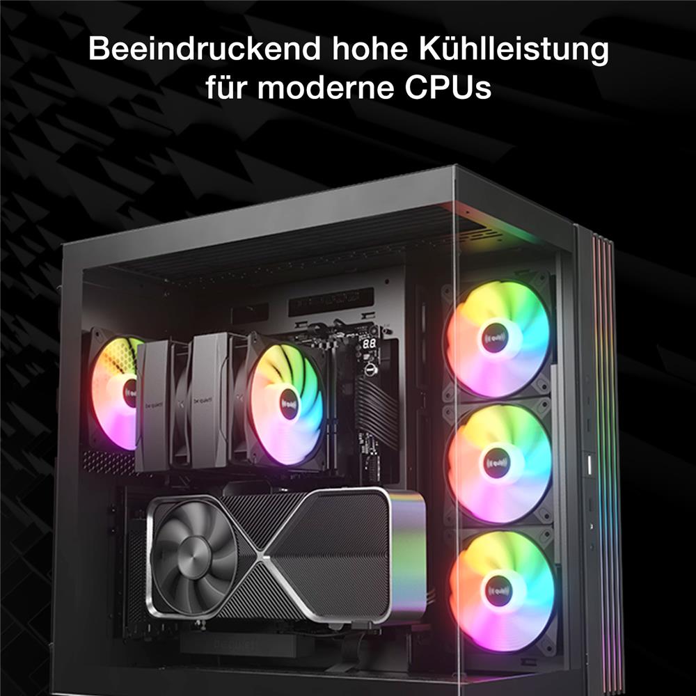 be quiet! Pure Rock Pro 3 LX Luftkühler beeindruckend hohe Kühlleistung sechs 6mm Hochleistungs-Heatpipes
