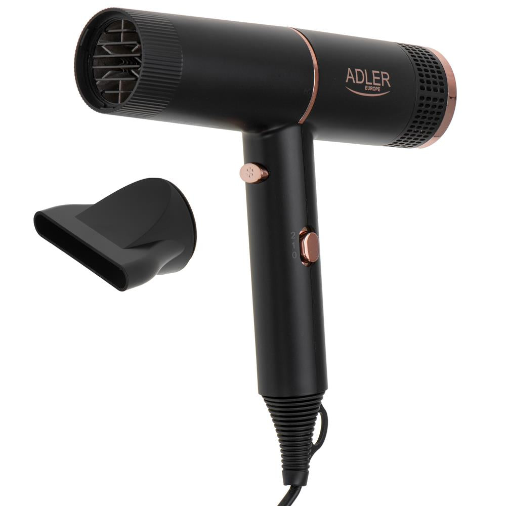 Adler AD 2278 Haartrockner 1400 W mit Ionisierungs Technologie Schwarz