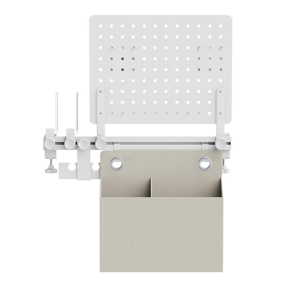LogiLink Lochplatten-Büroschienenorganizer, Weiß, 55,7×17,2×74,5 cm