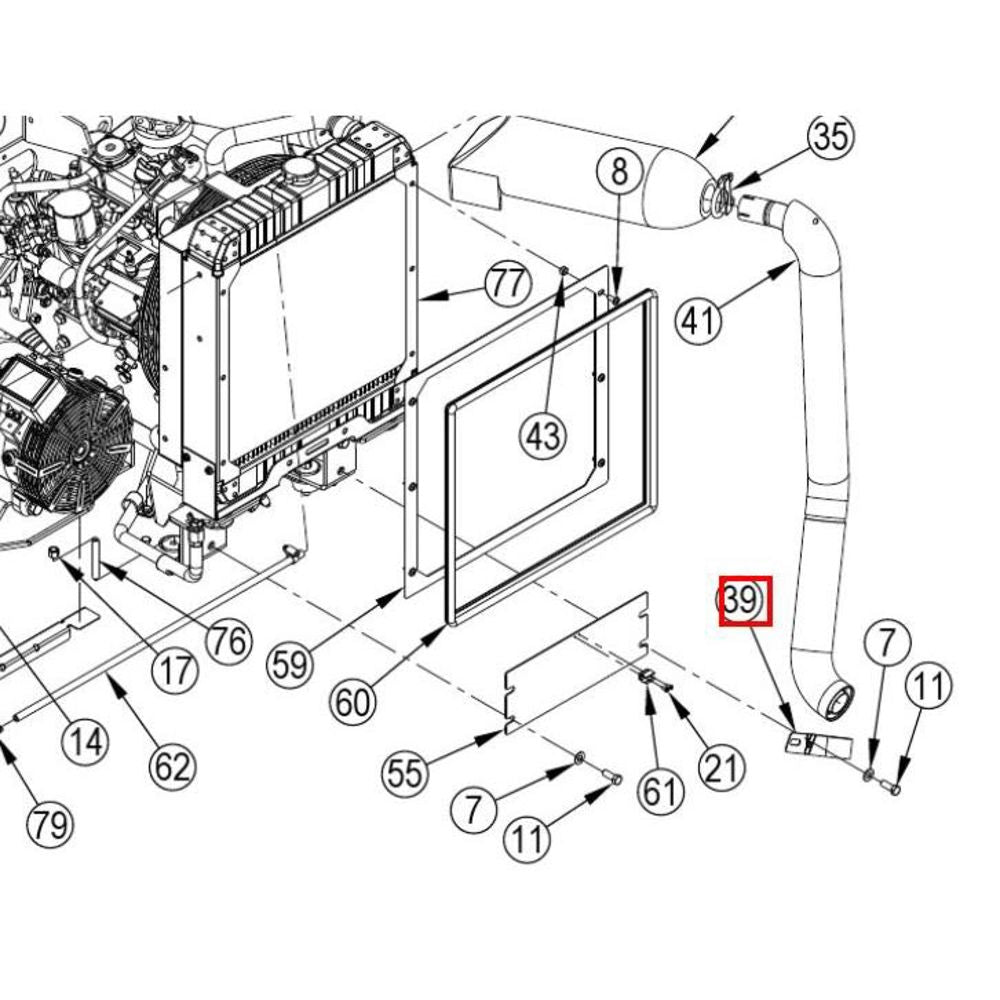 Nilfisk Original 56511631 Rohraufhängung Auspuffrohr Ersatzteil