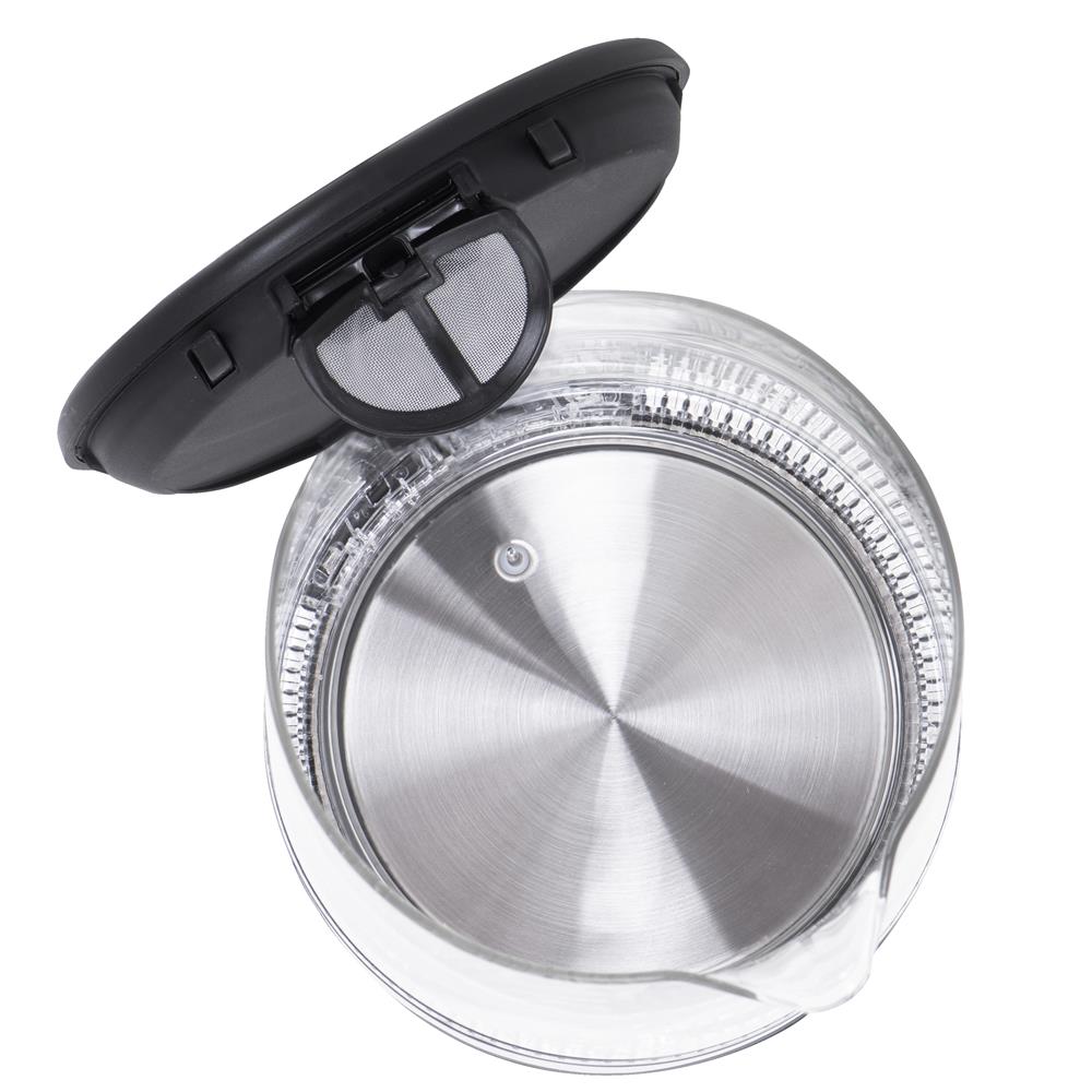 Mesko MS 1301B Glas Wasserkocher 1,7 L mit Temperaturwahl LED Schwarz