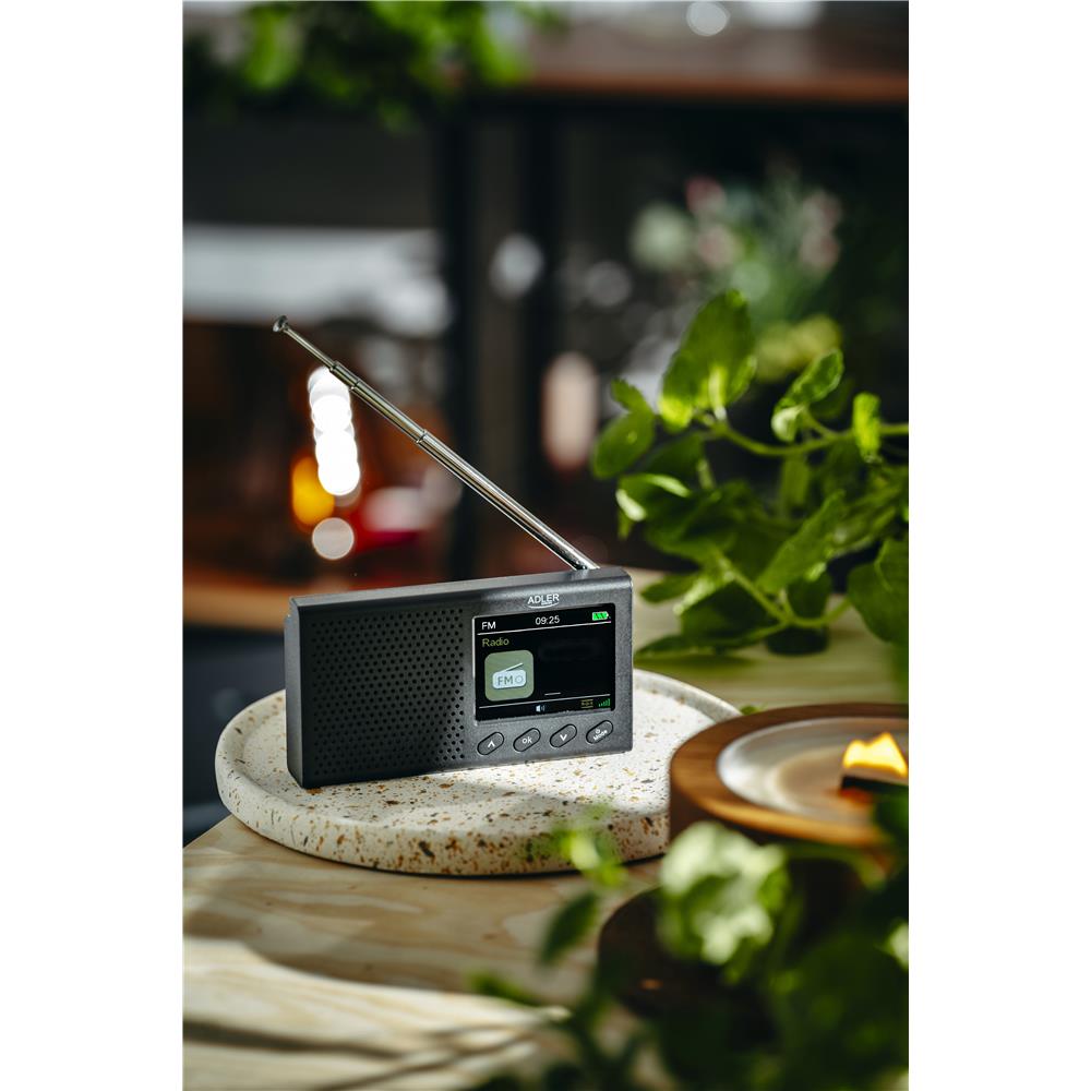 Adler AD 1198 FM Reiseradio mit Bluetooth LCD Display