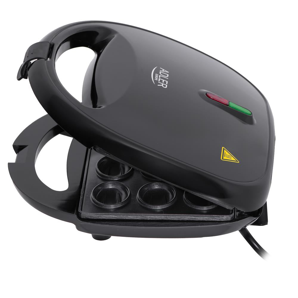 Adler AD 3071 Nuss Plätzchenbäcker für 12 Stück Schwarz