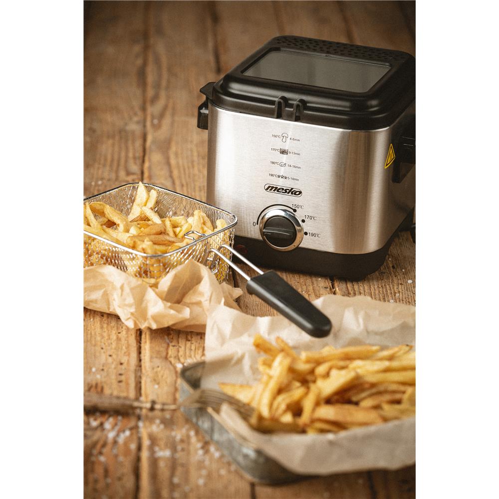 Mesko MS 4910 Fritteuse 1,5 Liter 900 Watt Silber