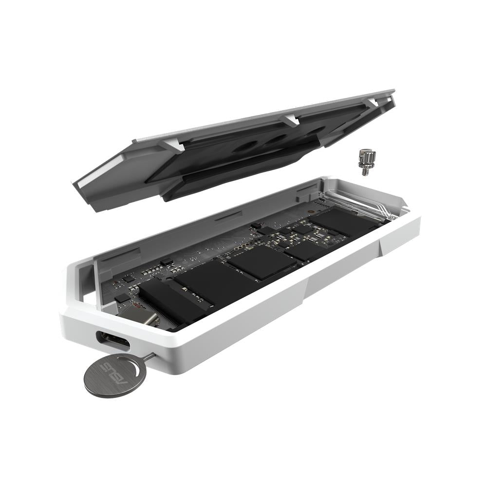 ASUS ROG Strix Arion White Edition M.2 NVMe-SSD-Gehäuse USB-C 10 Gbit/s