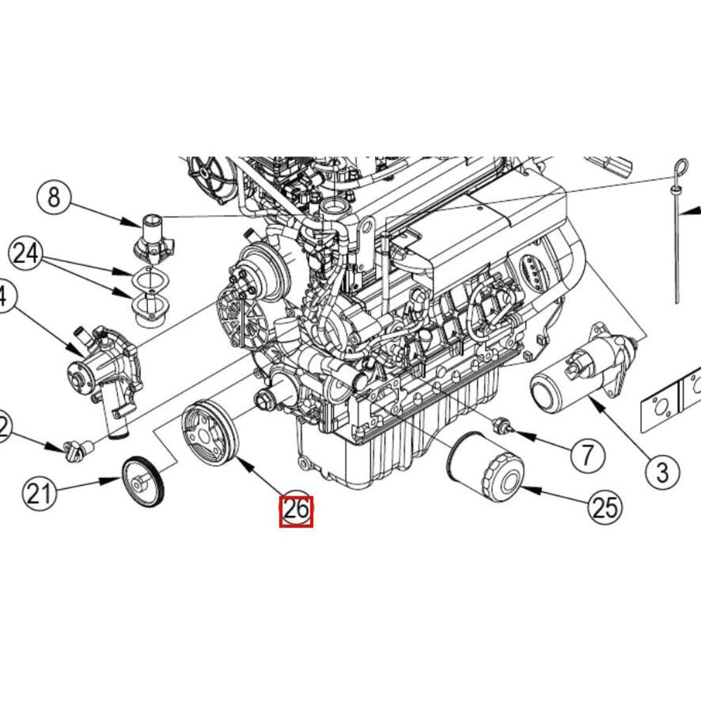 Nilfisk Original 56510973 Pulley Crankshaft Riemenscheibe