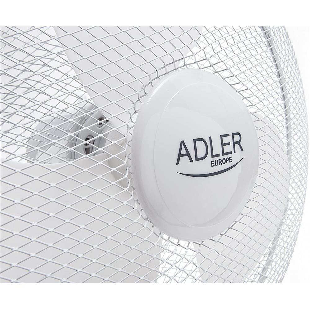 Adler AD 7304 Tischventilator Weiß 40 cm Durchmesser 3 Geschwindigkeitsstufen