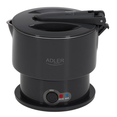 Adler AD 1377 Reise Wasserkocher 0,6 L faltbares Silikongehäuse Camping grau