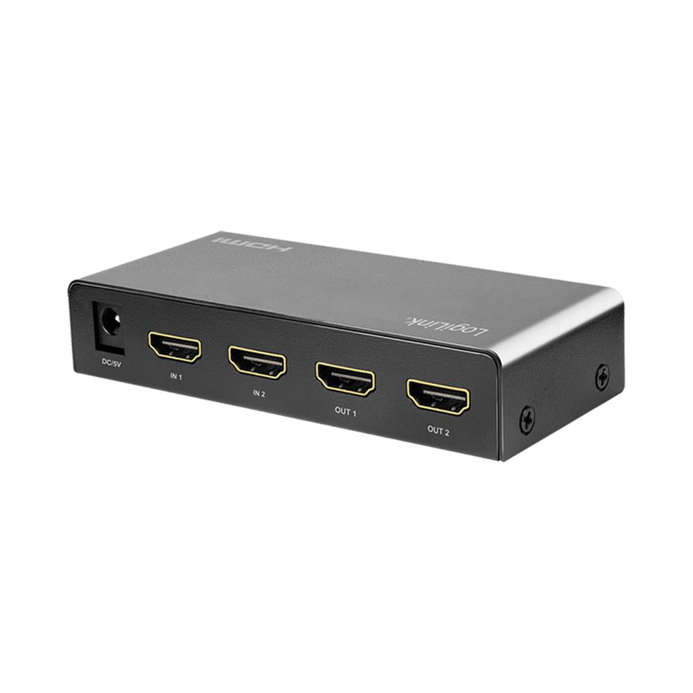 LogiLink HDMI-Switch – 2x2-Port, 4K/60 Hz, HDR, EDID, Downscaler