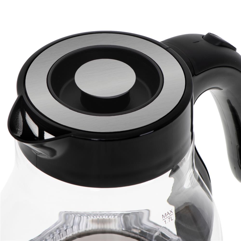 Camry CR 1300 Wasserkocher 1,7 Liter Glaskessel mit LED-Beleuchtung Edelstahl