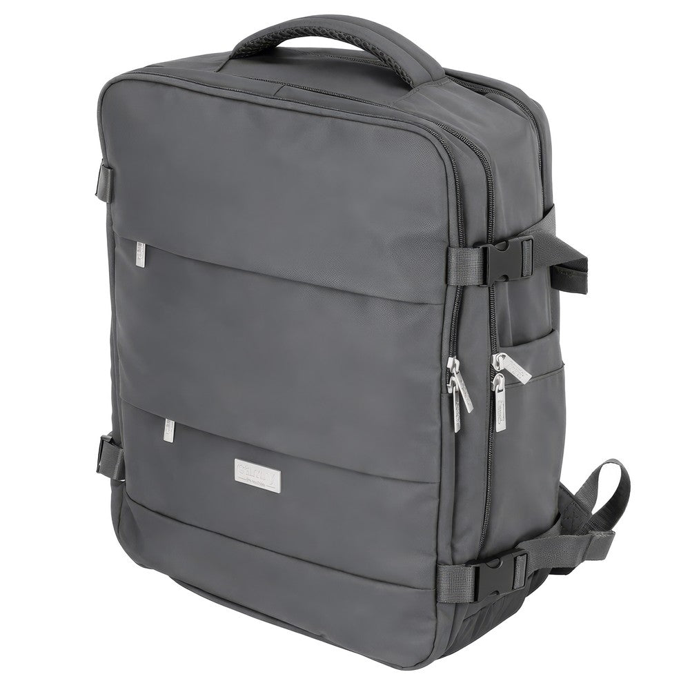 Camry CR 6880dg Reiserucksack 24 Liter, Handgepäck Rucksack mit Laptopfach bis 17 Zoll, Schuhfach, Nassfach, RFID-Fach, Business, Sport und Reisen, dunkel grau