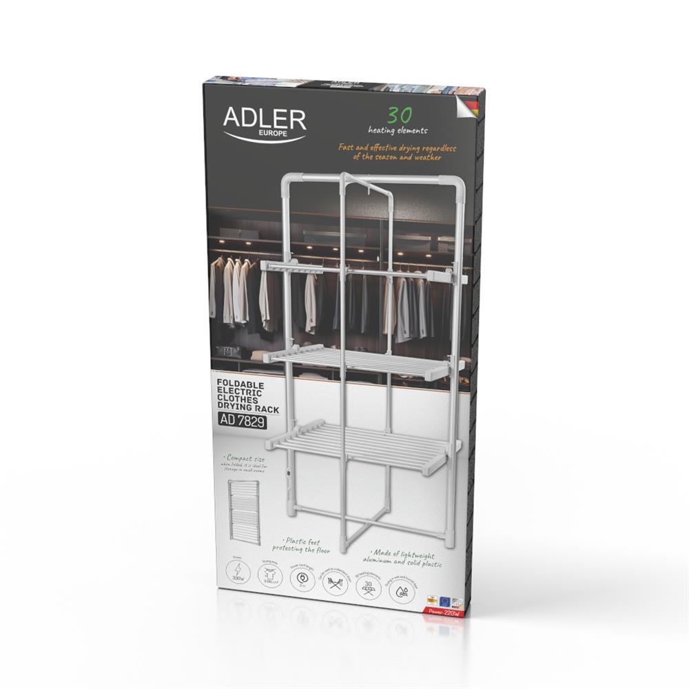 Adler AD 7829 Elektrischer Wäschetrockner klappbar Weiß