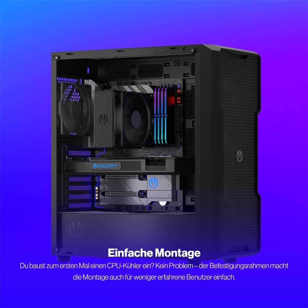 ENDORFY Fera 5 Black CPU-Kühler, inklusive Wärmeleitpast | EY3A011