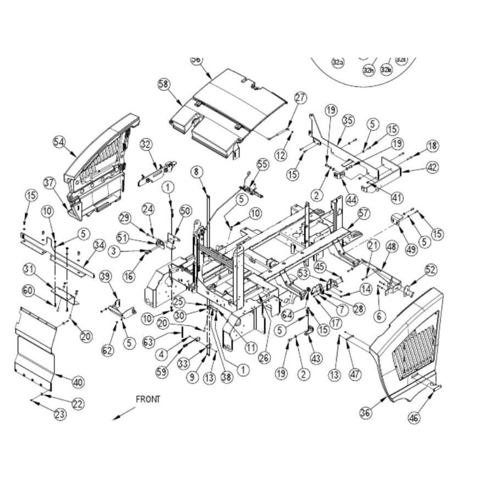 Nilfisk Original 56510838 Batterieführungsset Ersatzteil