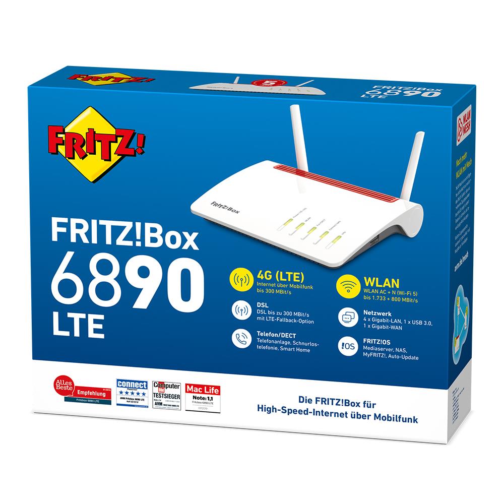 FRITZ!Box 6890 LTE – Dual-Router für LTE & DSL mit hoher Reichweite & WLAN