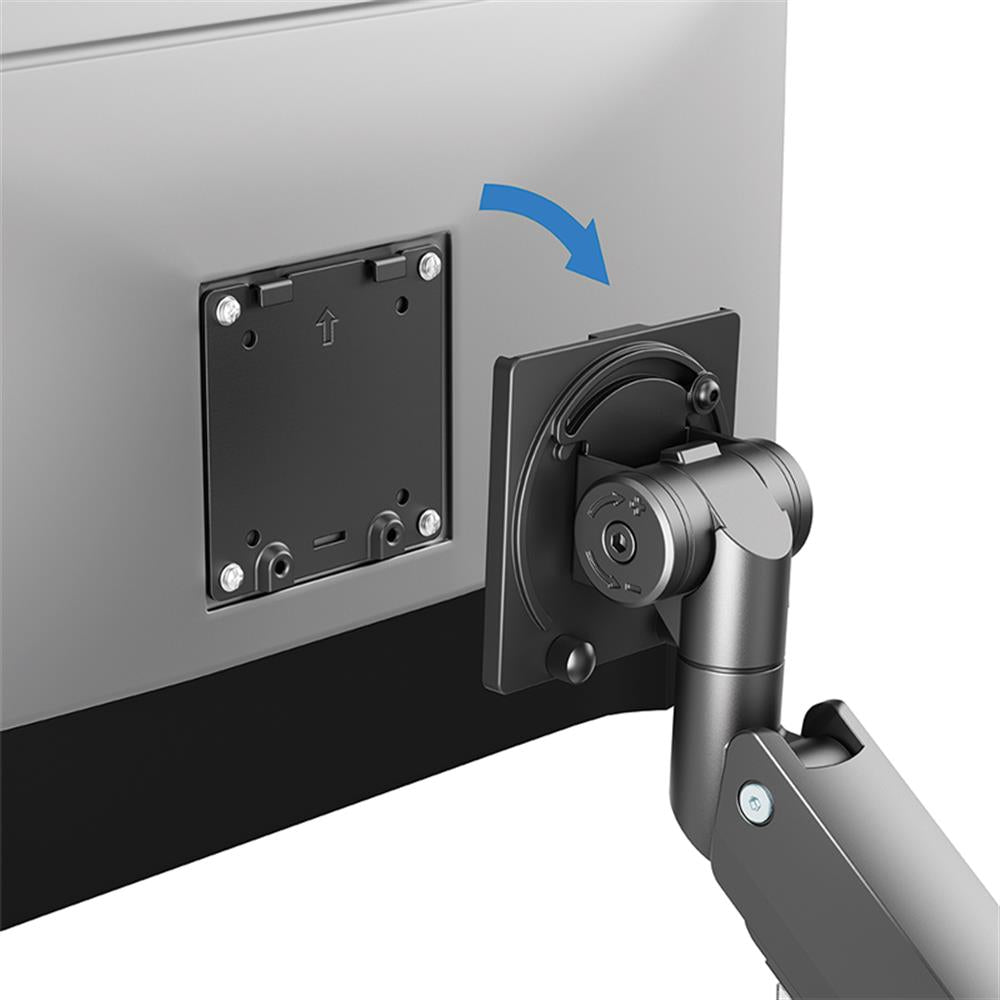 LogiLink Monitorhalterung 17–57", bis 27 kg, Flat & Curved Screens, Aluminium