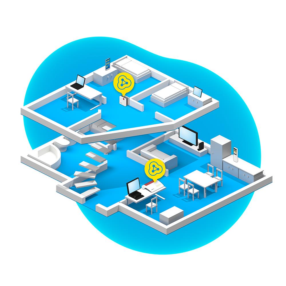 FRITZ!Repeater 1200 AX – WLAN-Repeater mit Wi-Fi 6 & Gigabit-LAN