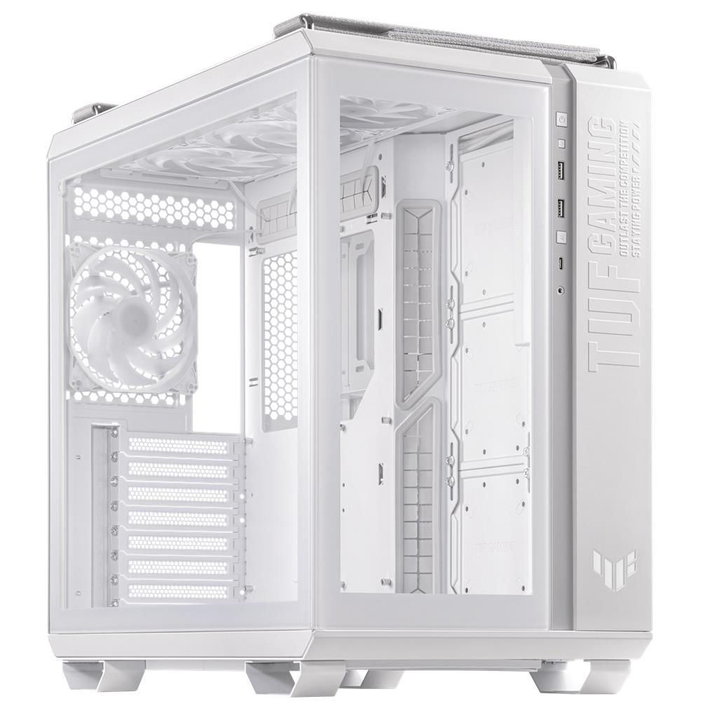 ASUS TUF Gaming GT502 PLUS TG White modulares Zweikammer PC Gehäuse