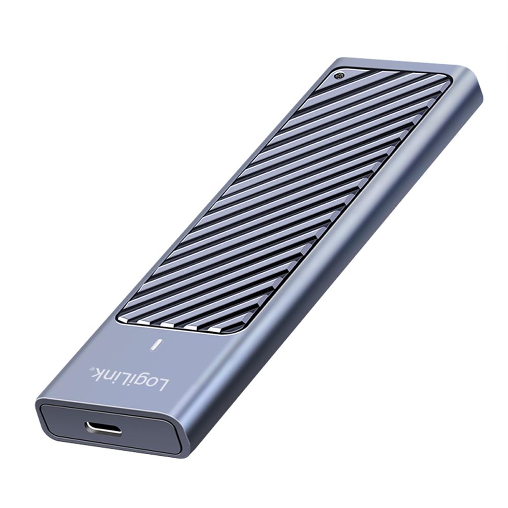 LogiLink USB 3.2 Gen 2x2 SSD-Gehäuse, bis 10 TB, 20 Gbit/s, Spacegrau
