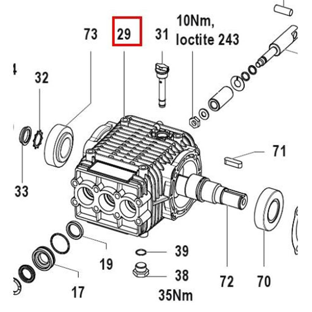Nilfisk Original 31001173 Crankcase Kurbelgehäuse