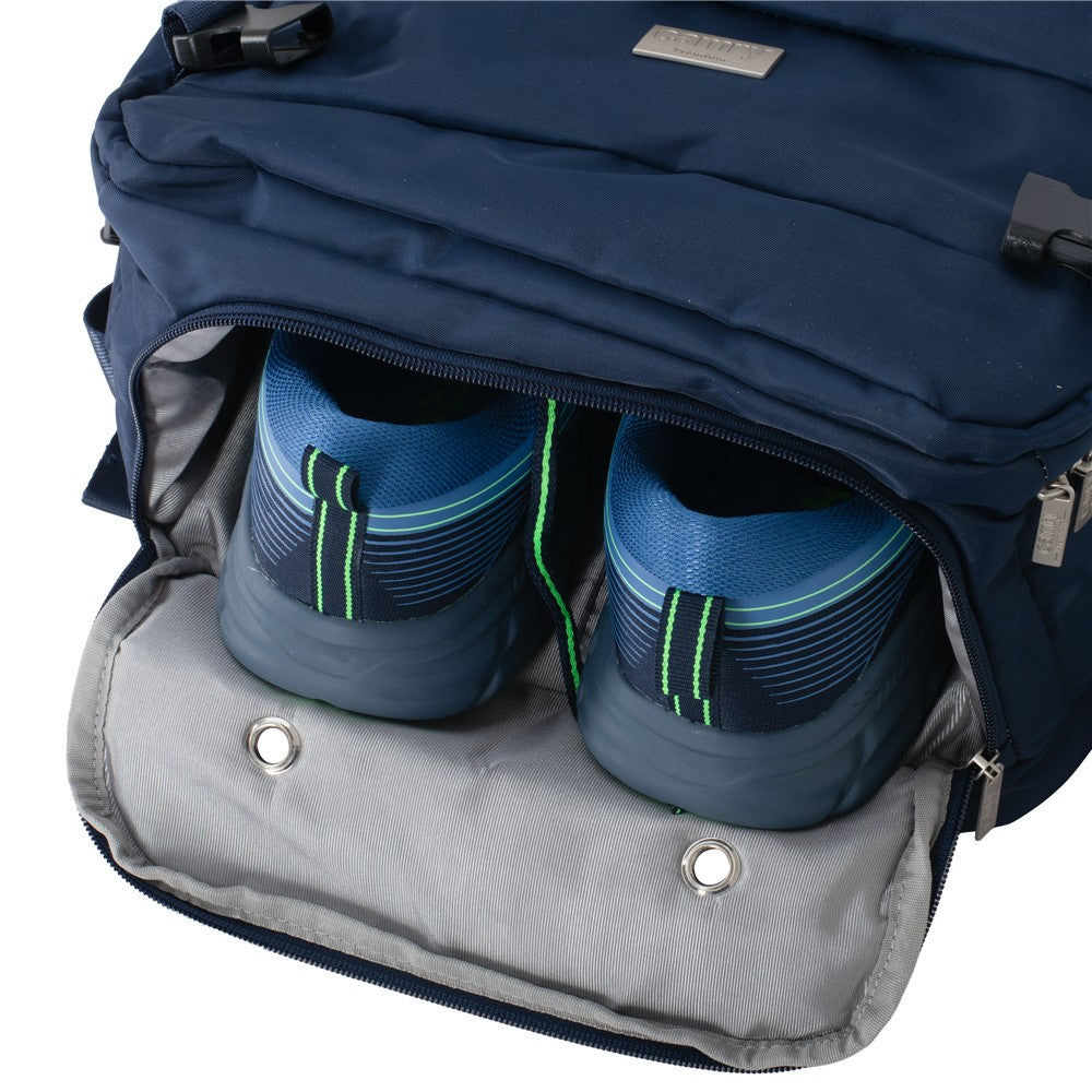 Camry CR 6880nb Reiserucksack 24 Liter, Handgepäck-Rucksack mit Laptopfach bis 17 Zoll, Nassfach, Schuhfach, RFID-Schutz und USB-Anschluss