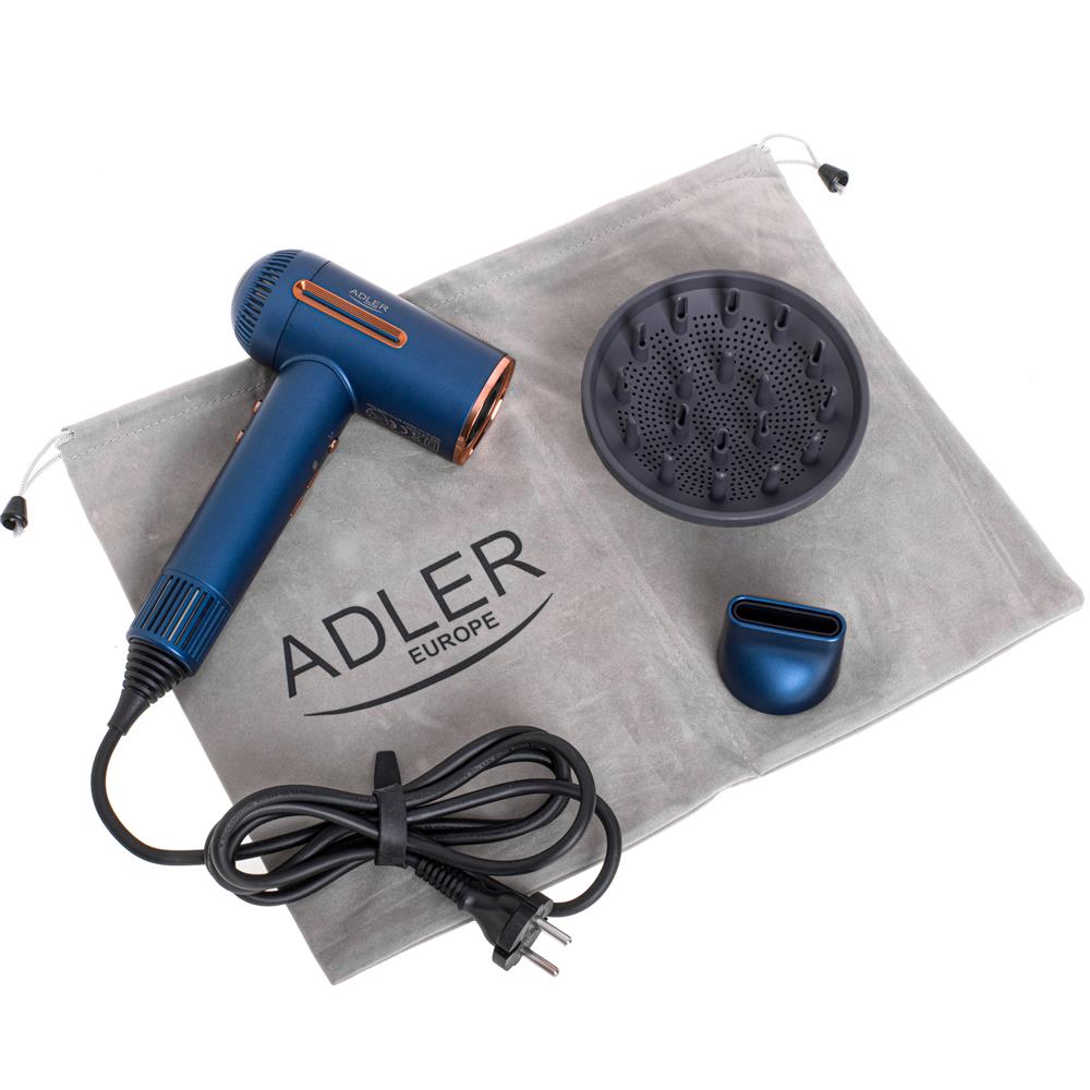 Adler AD 2271 Superspeed Haartrockner 1500W mit Ionisierung & Diffusor