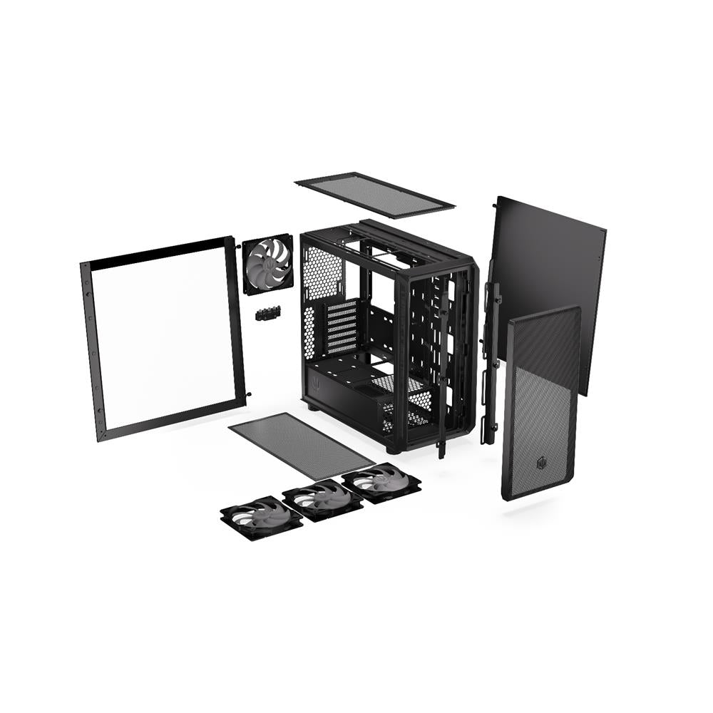 ENDORFY Arx 700 ARGB, ATX PC-Gehäuse, inkl. 4x 140mm ARGB PWM-Lüfter, Top und Front aus luftigem Mesh | EY2A013