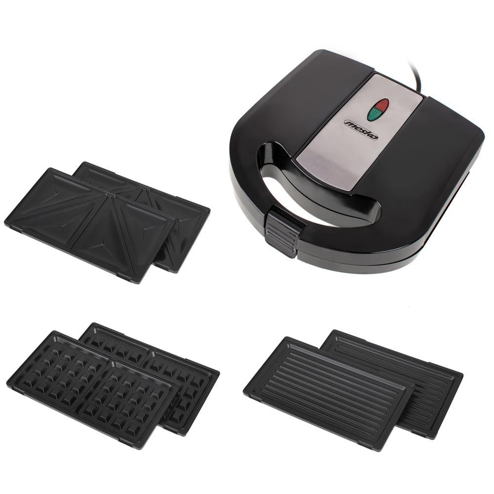 Mesko MS 3045 3 in 1 Sandwichtoaster Grill Waffeleisen