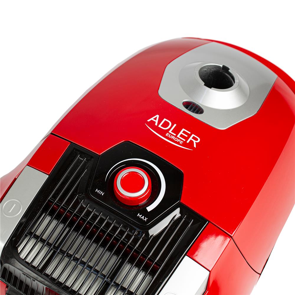 Adler AD 7041 Superleiser Staubsauger 2300 Watt mit HEPA Filter Rot