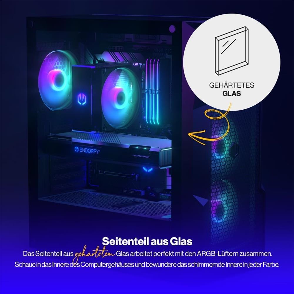 ENDORFY Regnum 400 ARGB ATX PC Gehäuse mit Glasfenster