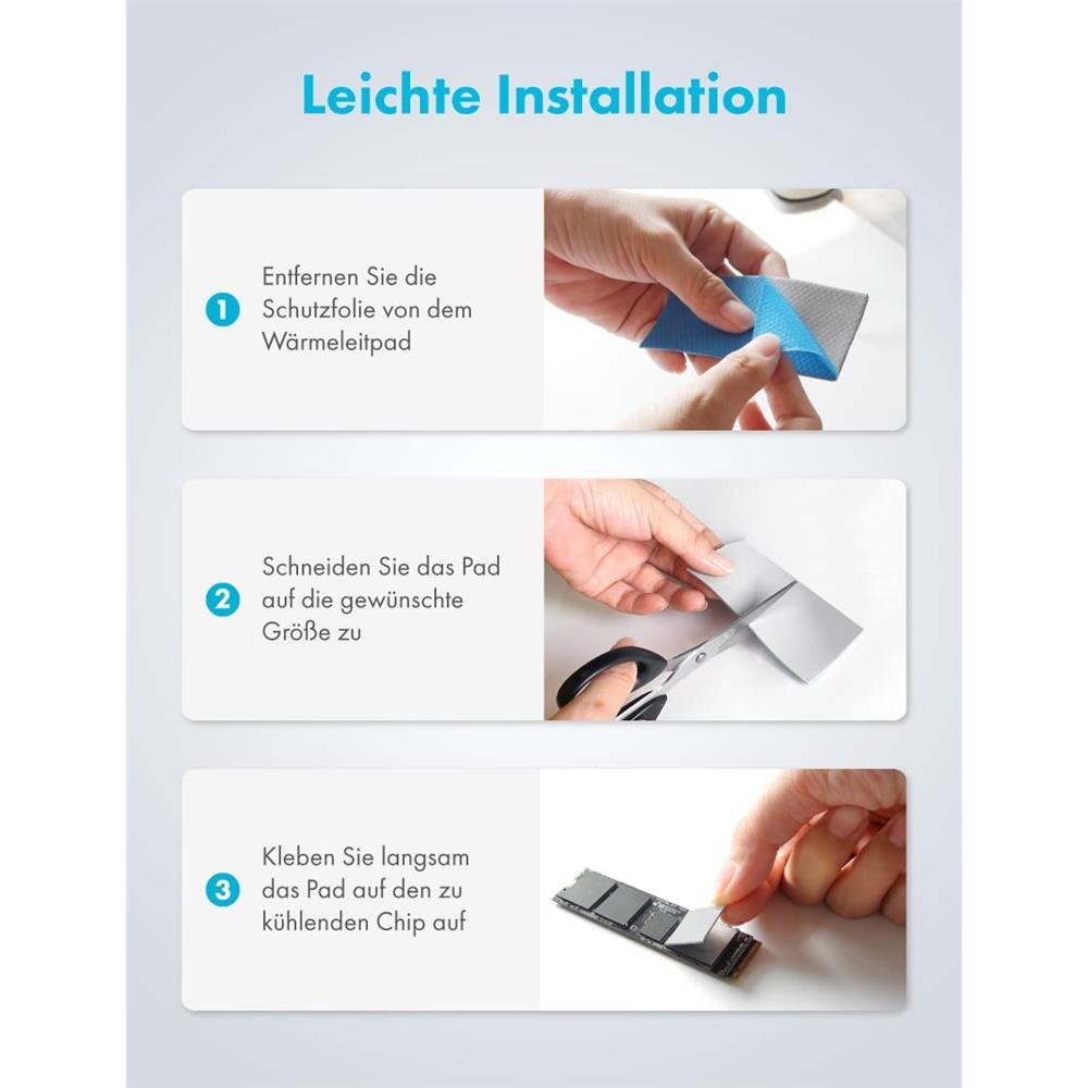 GRAUGEAR Wärmeleitpad 12,8 W für Hochleistungskühlung