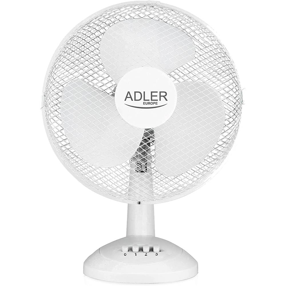 Adler AD 7304 Tischventilator Weiß 40 cm Durchmesser 3 Geschwindigkeitsstufen