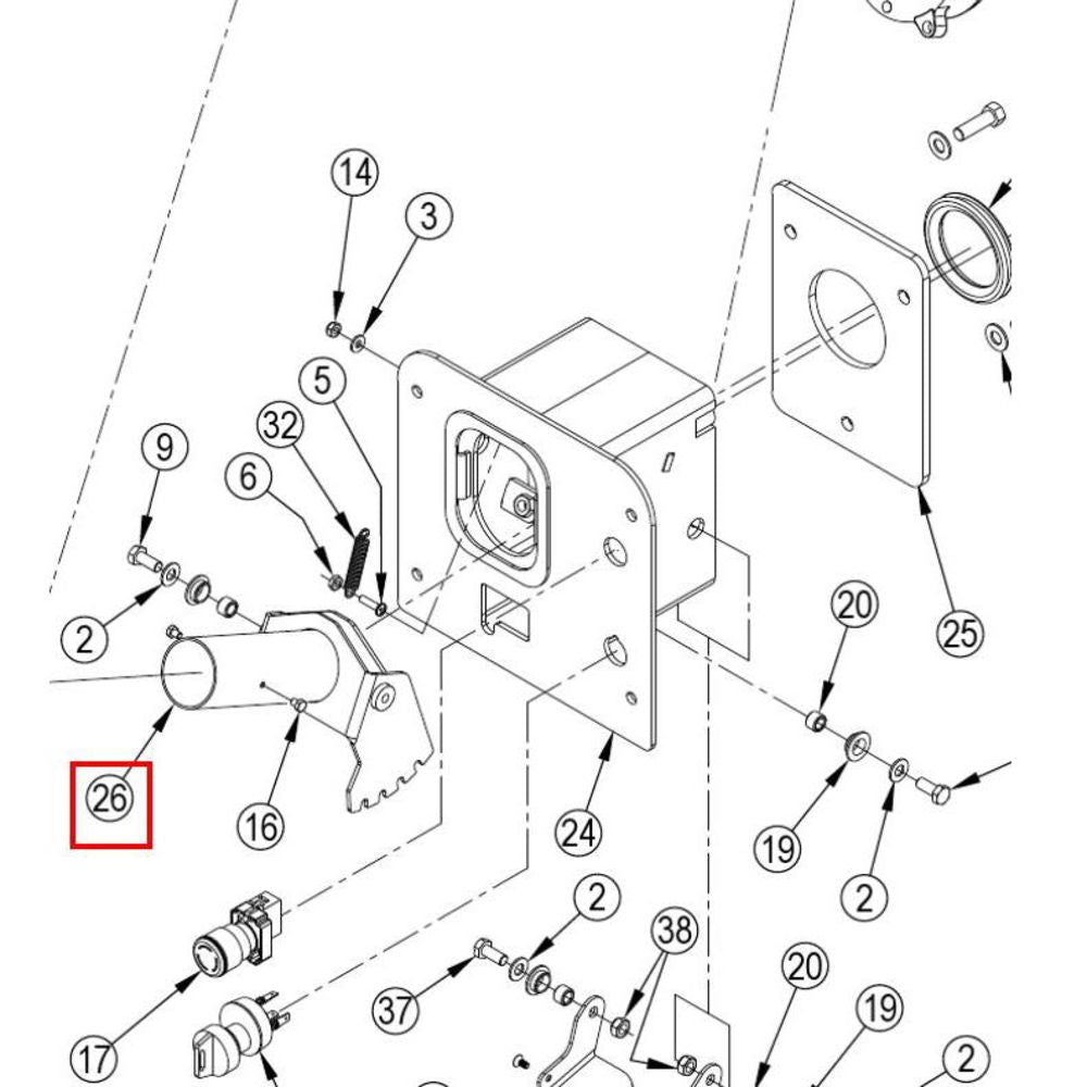 Nilfisk Original 56511610 Lenksäulen-Schweißung Ersatzteil