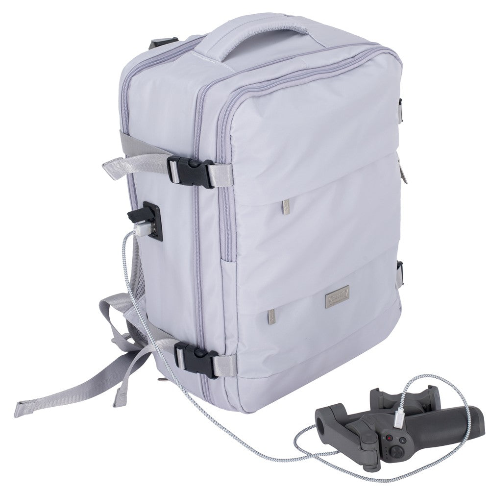 Camry CR 6880lp Reiserucksack 24 Liter, Handgepäck Rucksack mit Laptopfach bis 17 Zoll, Schuhfach, Nassfach, RFID-Fach, Business, Sport und Reisen, hell lila