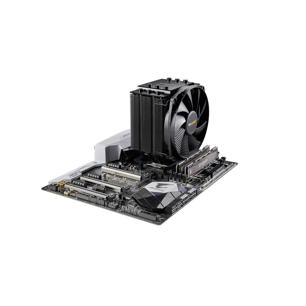 be quiet! Dark Rock 4 CPU Luftkühler hohe Kühlleistung von 200W TDP Silent Wings 135mm PWM Lüfter schwarz