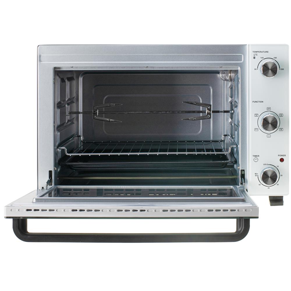 Adler AD 6027 Elektrobackofen 48 L mit Umluft Timer und Drehspieß Weiß