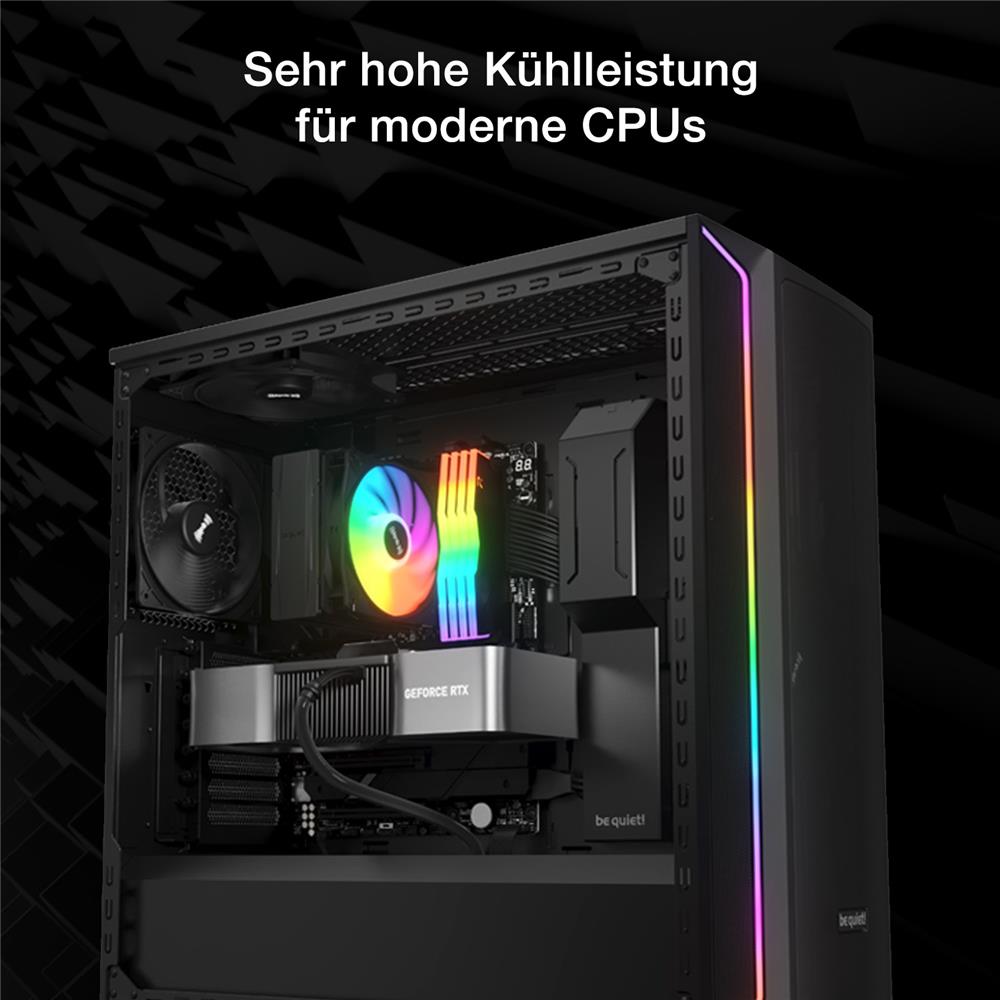be quiet! Pure Rock 3 LX Luftkühler sehr hohe Kühlleistung 4 Hochleistungs-Heatpipes mit HDT-Technologie