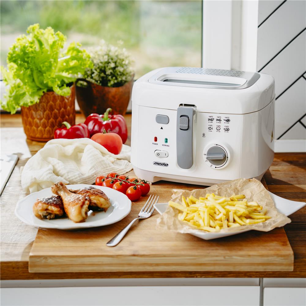 Mesko MS 4908 G Fritteuse – 2,5 L, Temperaturregelung, Frittierkorb, 1800 W