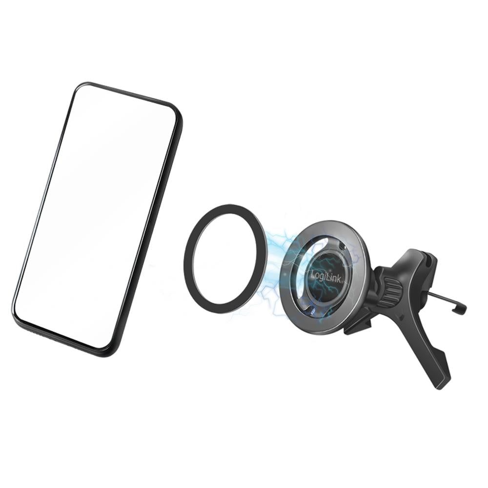 LogiLink Magnetischer 3 Punkt Smartphone Halter für Kfz Lüftung