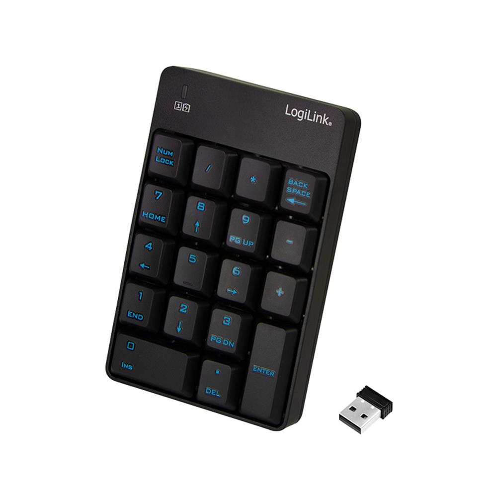 LogiLink Kabelloses Funk Keypad 2,4 GHz Schwarz