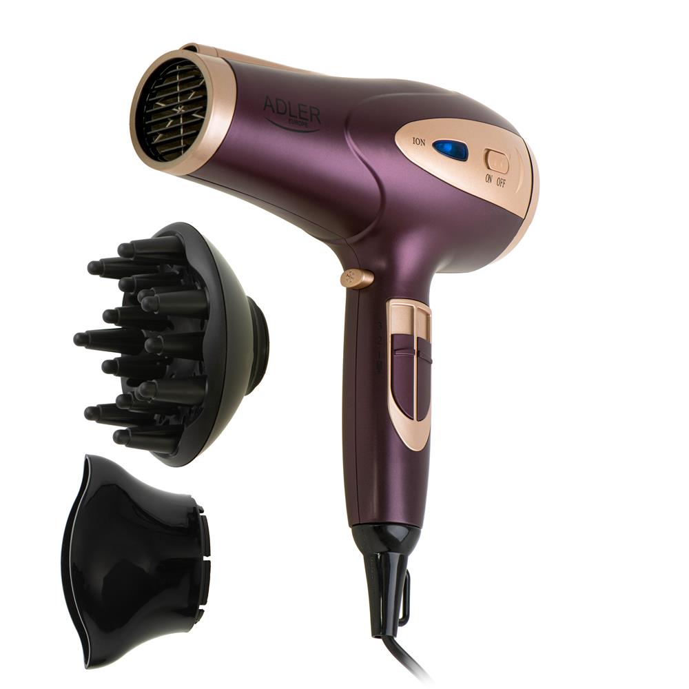Adler AD 2248p ION Haartrockner 2200W mit Diffusor und Ionisator