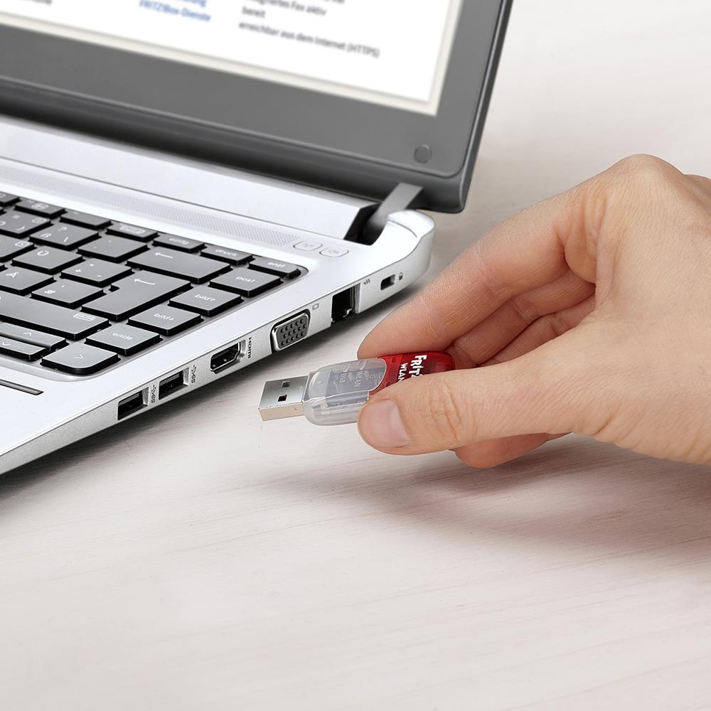 FRITZ!WLAN Stick AC 430 MU-MIMO – USB-WLAN-Stick mit schneller Verbindung & Multi-User-Technologie
