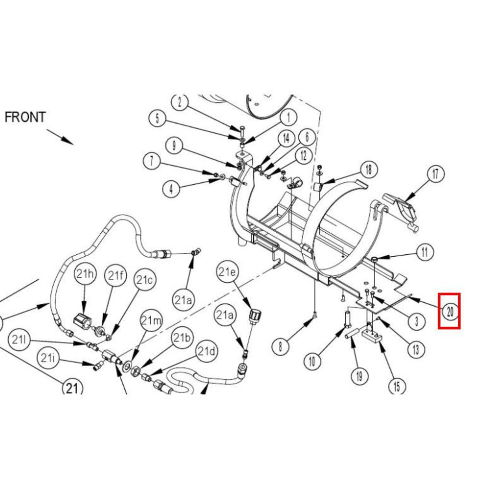 Nilfisk Original 56509746 Fuel Tank mt Weldt-P Halterung für Tank