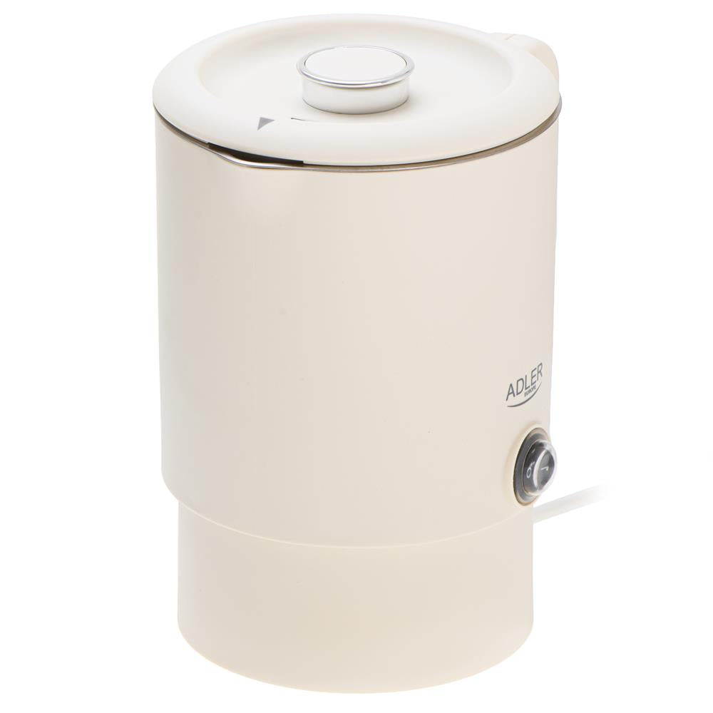 Adler AD 1388b Reisewasserkocher 0,8L kompakt leicht klappbarer Griff Beige