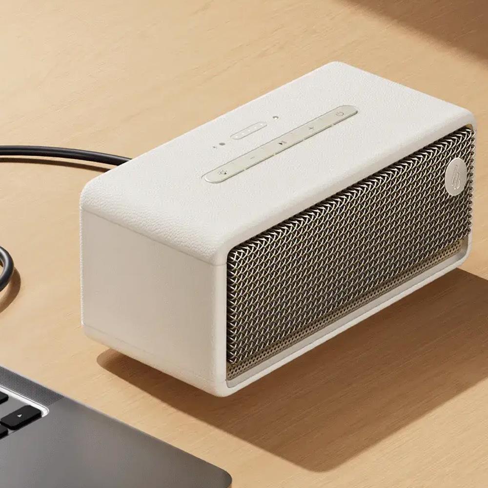 Edifier ES60 Bluetooth Lautsprecher, Creme - Ambientebeleuchtung, bis zu 9h Akku, IP66 wasserfest & staubdicht